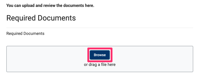 documents upload section