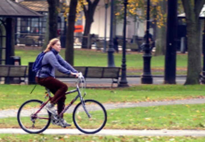Person riding a bike