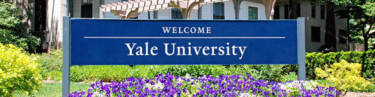 Welcome to Yale sign